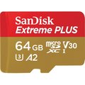 Sandisk Retail Storage Media Sandisk Extreme Plus Microsdxc Memory Card, 64Gb, C10, Uhs, U3,  SDSQXBZ-064G-ANCMA
